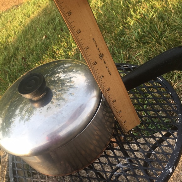 Vintage Revere Ware copper clad stainless 2 quart saucepan slide hang ri… - Picture 7 of 9